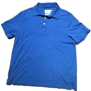 Goodfellow & Co. Men's Blue Polo Shirt Size Large Short Sleeves Cotton Pocket